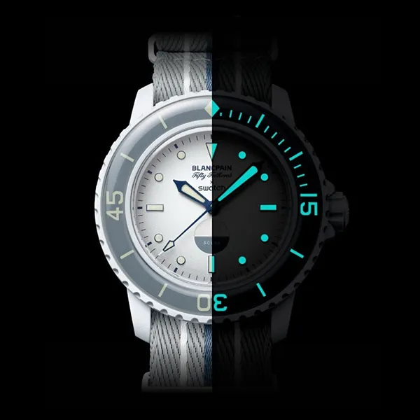 Đồng Hồ Blancpain x Swatch Antarctic Ocean SO35S100 Màu Xám