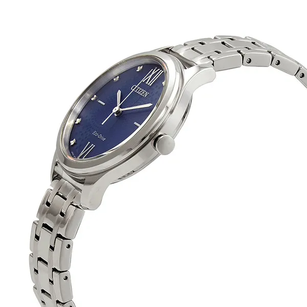 Đồng Hồ Citizen Eco-Drive Blue Dial Elegant Watch EM0500-73L Màu Bạc
