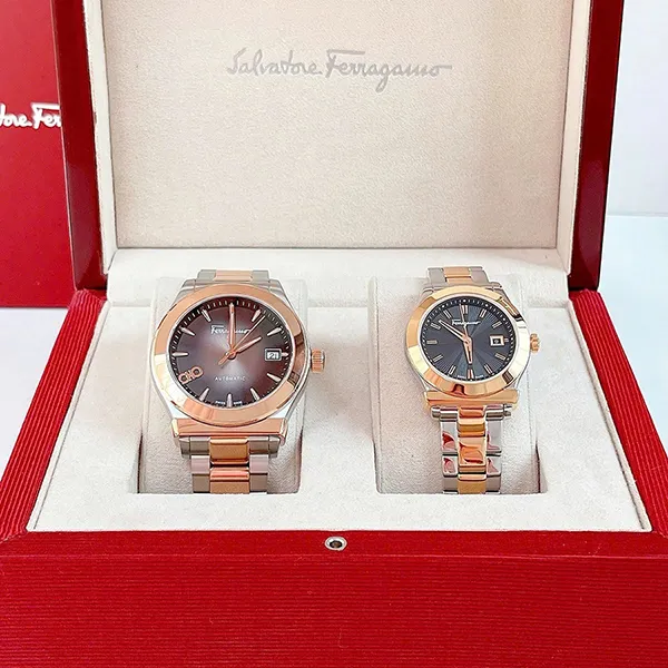 Đồng Hồ Đôi Salvatore Ferragamo Watch SFU800424/F63SBQ9509 Màu Demi (Vàng/Bạc)