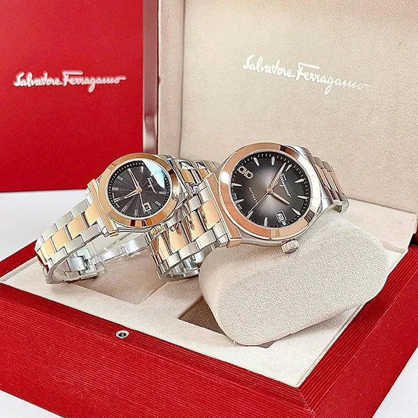 Đồng Hồ Đôi Salvatore Ferragamo Watch SFU800424/F63SBQ9509 Màu Demi (Vàng/Bạc)