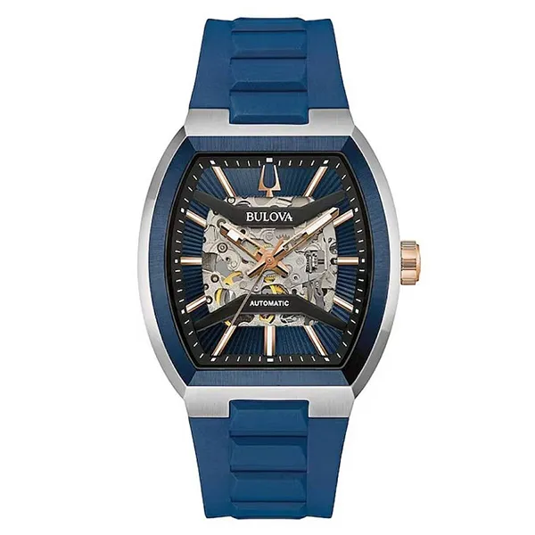 Đồng Hồ Nam Bulova Maquina Automatic Blue Dial Men's Watch 98A318 Màu Xanh