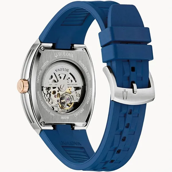 Đồng Hồ Nam Bulova Maquina Automatic Blue Dial Men's Watch 98A318 Màu Xanh