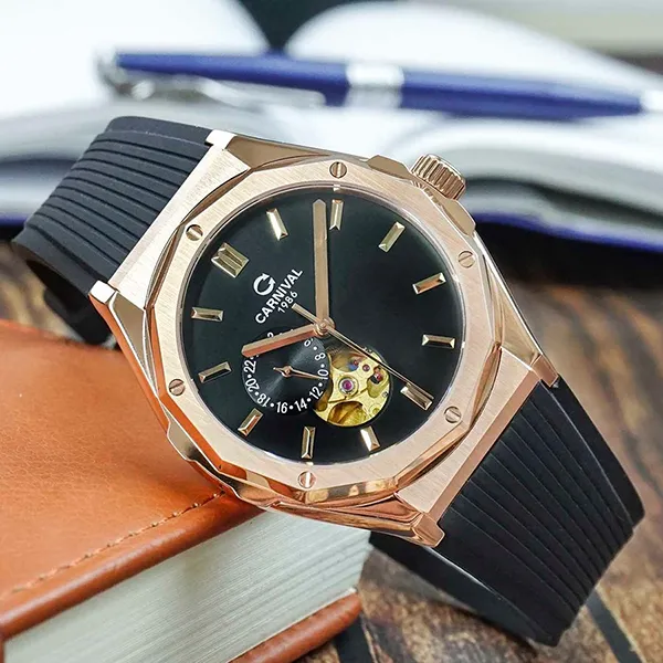Đồng Hồ Nam Carnival Automatic 8189G-VH-DCS-D Màu Đen