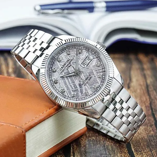 Đồng Hồ Nam Carnival Automatic Watch 8131G-VT-TT Màu Bạc
