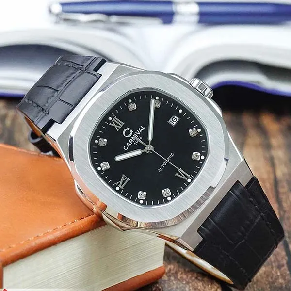 Đồng Hồ Nam Carnival Automatic Watch 8160G-VT-DD-D Màu Đen