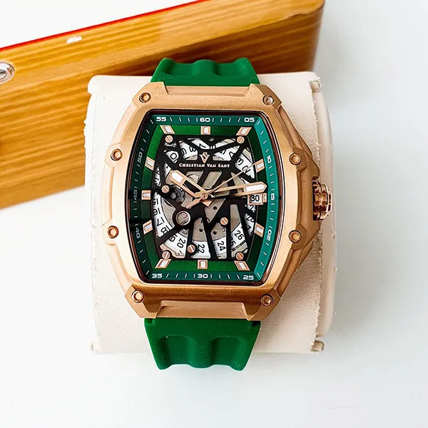 Đồng Hồ Nam Christian Van Sant Odyssey Watch CV6187 Màu Xanh/ Vàng Hồng