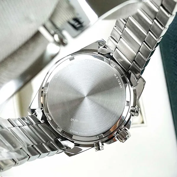 Đồng Hồ Nam Citizen Chronograph AN8230-59E 44mm Màu Bạc Đen