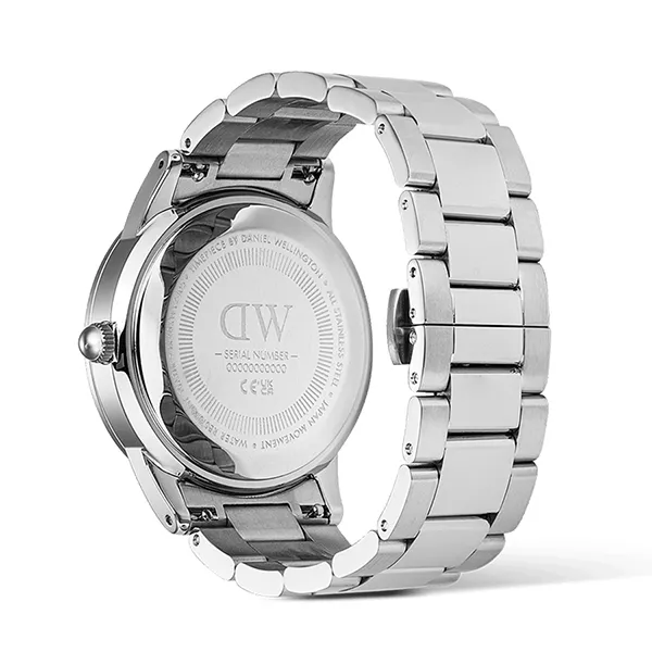 Đồng Hồ Nam Daniel Wellington 3-Link DW00100822 Iconic Paradigma Màu Bạc Đen