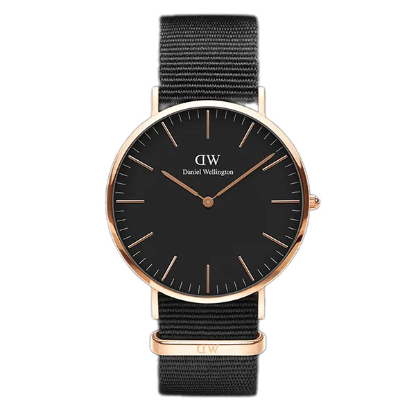 Đồng Hồ Nam Daniel Wellington Classic Cornwall Black Rose Gold Màu Đen