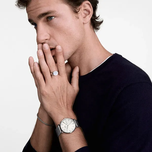Đồng Hồ Nam Daniel Wellington Classic Day Display Sterling Champagne DW00100828 Màu Bạc