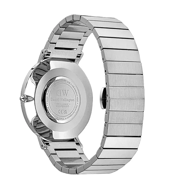 Đồng Hồ Nam Daniel Wellington Classic Piano Link Arctic Silverr Màu Bạc Xanh