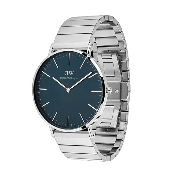 Đồng Hồ Nam Daniel Wellington Classic Piano Link Arctic Silverr Màu Bạc Xanh