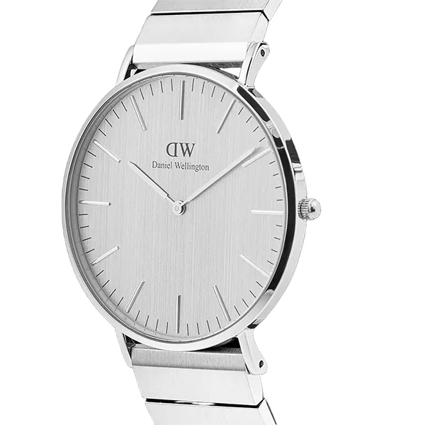 Đồng Hồ Nam Daniel Wellington Classic Piano Link Silver Unitone Màu Bạc