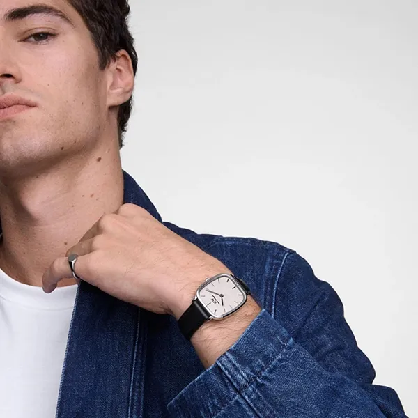 Đồng Hồ Nam Daniel Wellington DW00100813 Marlon Watch Linen Màu Đen Be