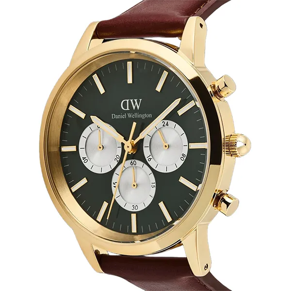 Đồng Hồ Nam Daniel Wellington Iconic Chronograph St Mawes Emerald Panda Màu Xanh - Nâu