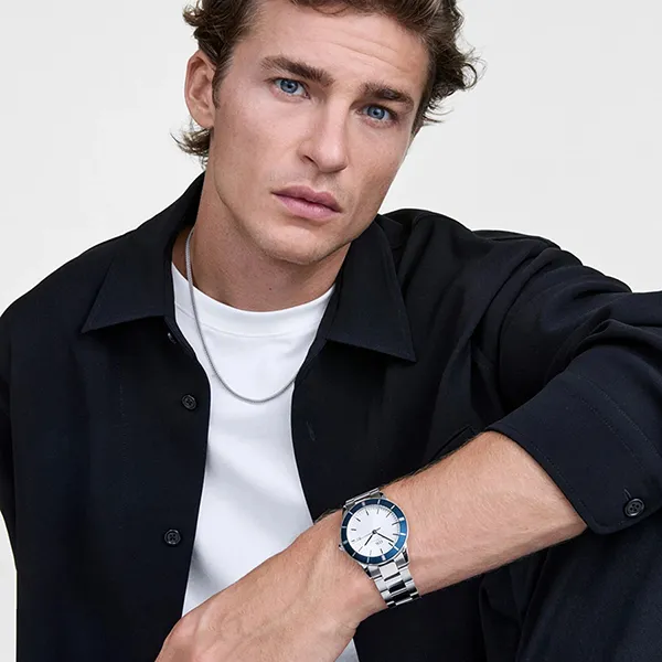 Đồng Hồ Nam Daniel Wellington Index Bezel DW00100818 Màu Bạc