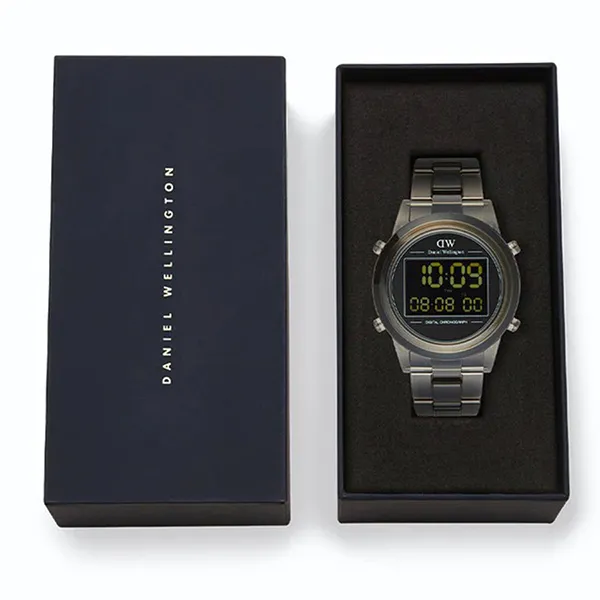 Đồng Hồ Nam Daniel Wellington Link Strap DW00100765 Digital 42mm Màu Xám Đen