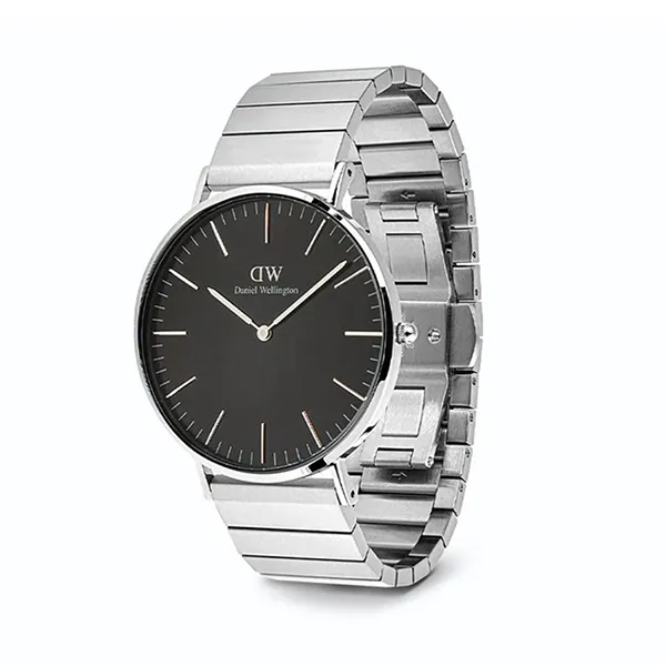 Đồng Hồ Nam Daniel Wellington Piano Link DW00100774 Classic Sterling Piano 40mm Màu Bạc Đen