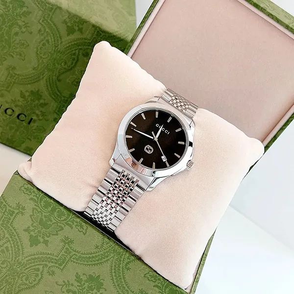 Đồng Hồ Nam Gucci G-Timeless YA1264106 Màu Đen Bạc