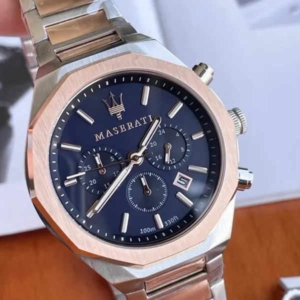 Đồng Hồ Nam Maserati Stile Chronograph Blue Dial Quartz R8873642002 Phối Màu