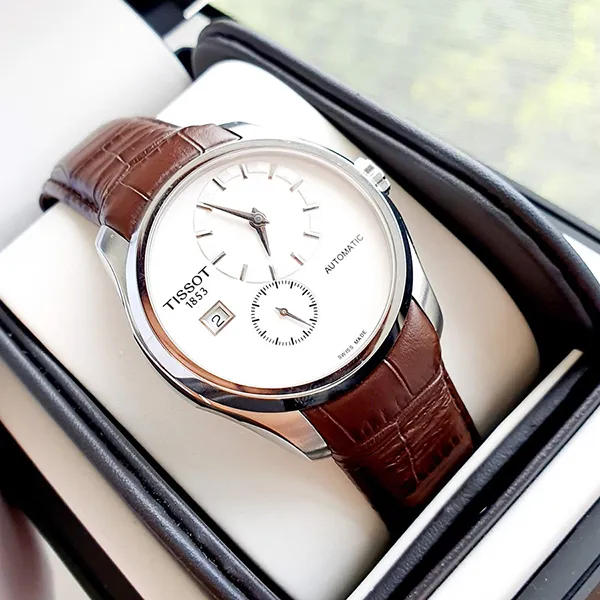 Đồng Hồ Nam Tissot Couturier T035.428.16.031.00 Auto Watch 39mm Màu Nâu Trắng