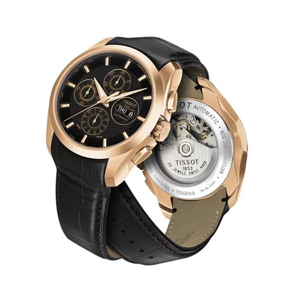 Đồng Hồ Nam Tissot Couturier T035.614.36.051.00 (T0356143605100) Màu Đen/ Vàng Hồng