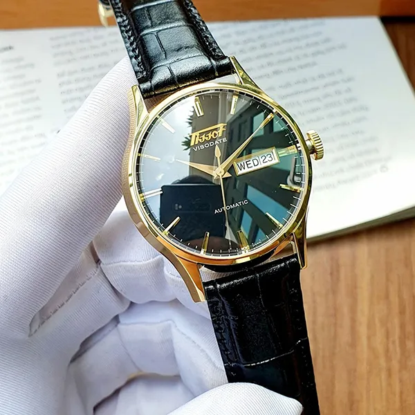 Đồng Hồ Nam Tissot Heritage Visodate Automatic T019.430.36.051.01 Màu Đen Vàng
