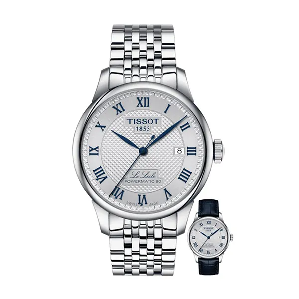 Đồng Hồ Nam Tissot Le Locle Powermatic 80 20th Anniversary T006.407.11.033.03 Màu Bạc (Tặng Kèm Dây Da)