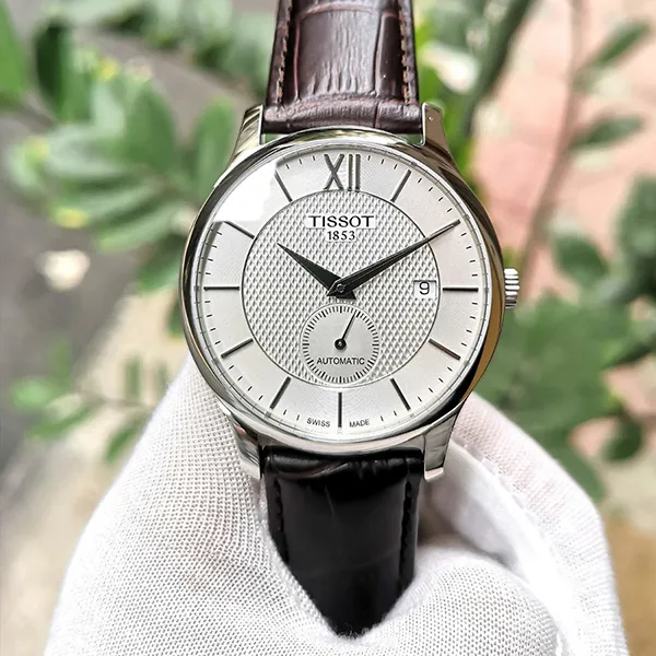 Đồng Hồ Nam Tissot Tradition Automatic Small Second T063.428.16.038.00 (T0634281603800) Màu Nâu Trắng