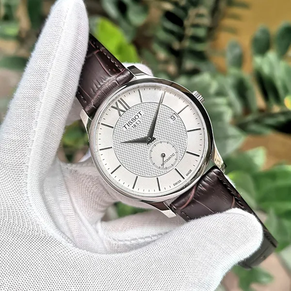 Đồng Hồ Nam Tissot Tradition Automatic Small Second T063.428.16.038.00 (T0634281603800) Màu Nâu Trắng