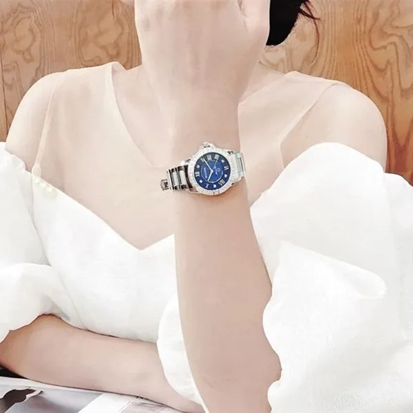 Đồng Hồ Nữ Bulova 96R215 Marine Star Màu Bạc Xanh