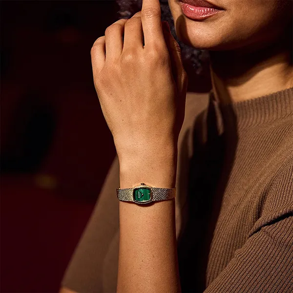 Đồng Hồ Nữ Bulova Classic Goddess of Time Malachite 97L184 17mm Màu Vàng