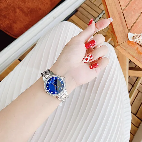 Đồng Hồ Nữ Bulova Watch 96L276 Màu Xanh Bạc