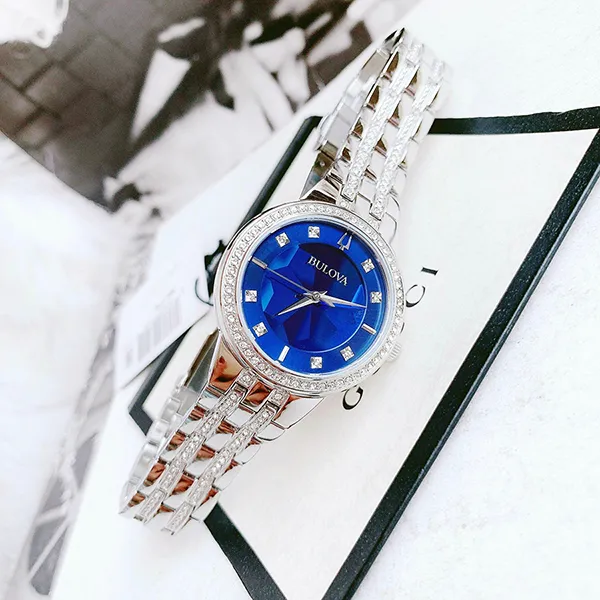 Đồng Hồ Nữ Bulova Watch 96L276 Màu Xanh Bạc