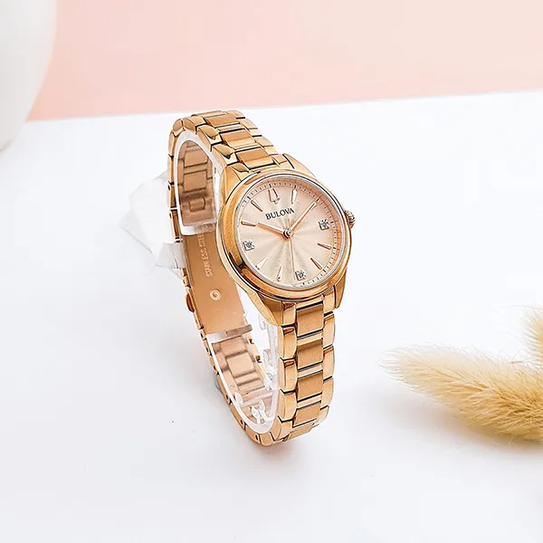 Đồng Hồ Nữ Bulova Watch 97P151 Màu Vàng Hồng