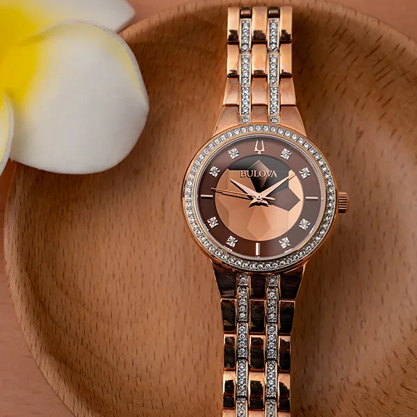 Đồng Hồ Nữ Bulova Watch 98L266 Màu Vàng Hồng