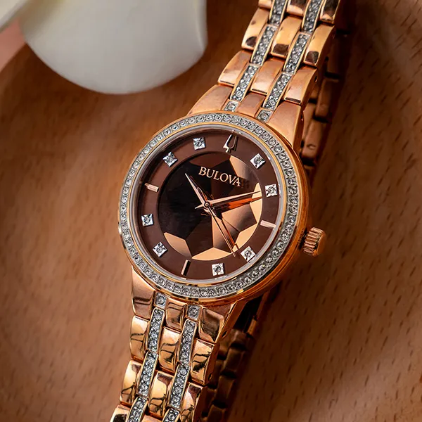 Đồng Hồ Nữ Bulova Watch 98L266 Màu Vàng Hồng