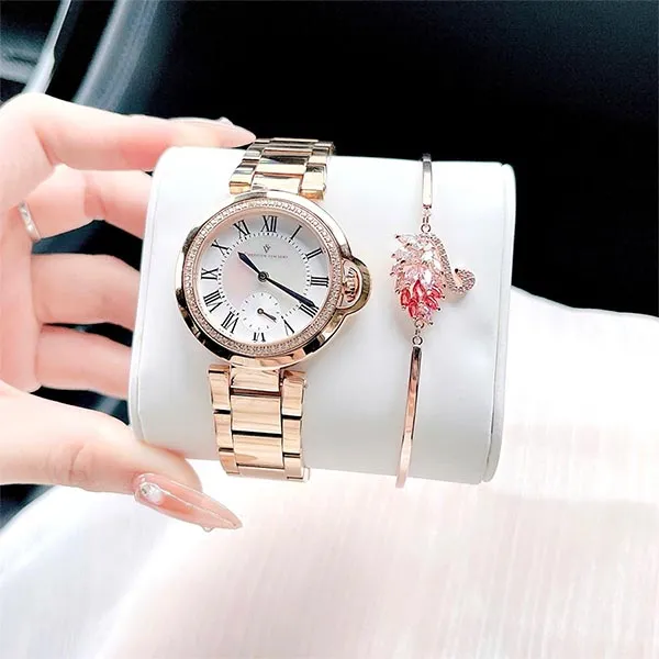 Đồng Hồ Nữ Christian Van Sant Quartz CV0232 Màu Vàng Gold (Tặng Vòng Tay)