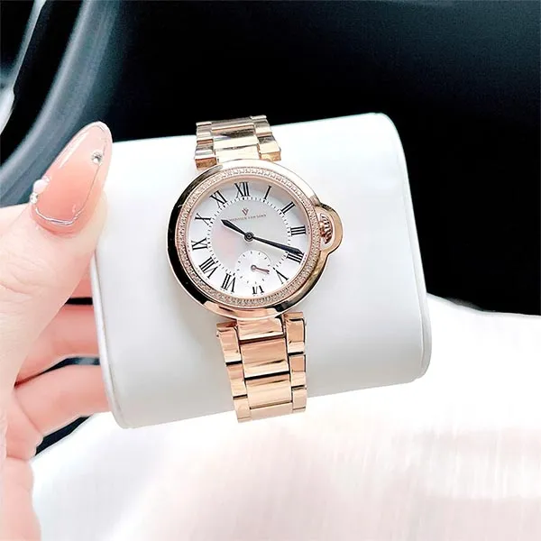 Đồng Hồ Nữ Christian Van Sant Quartz CV0232 Màu Vàng Gold (Tặng Vòng Tay)