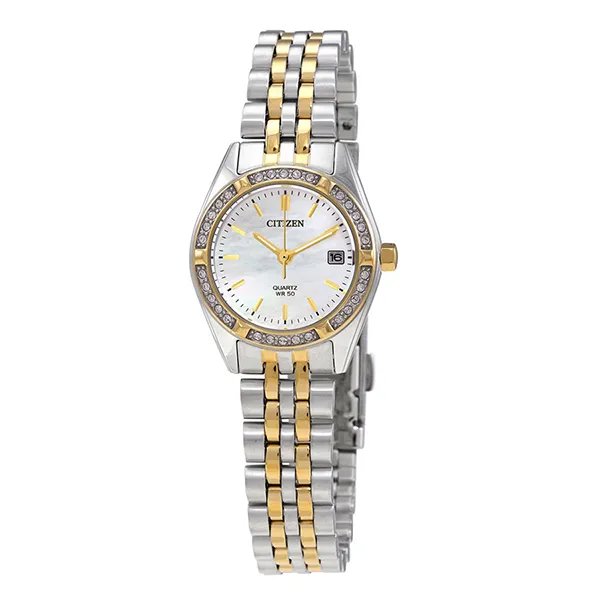 Đồng Hồ Nữ Citizen Quartz Crystal Ladies Watch EU6064-54D Màu Vàng - Bạc