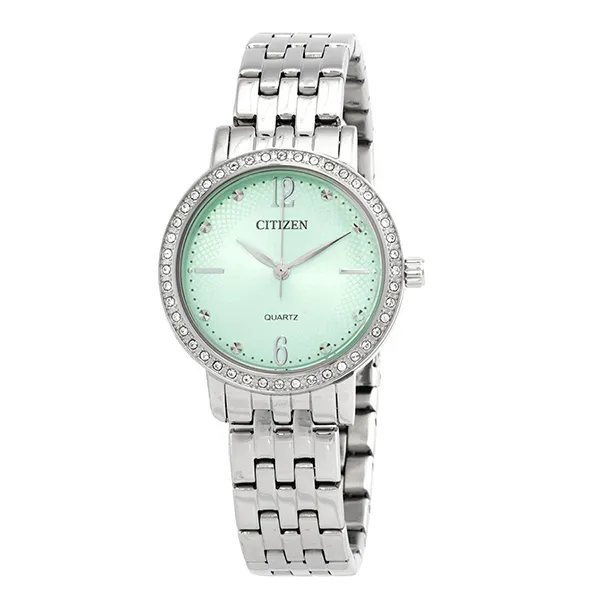 Đồng Hồ Nữ Citizen Quartz Watch EL3100-55X Màu Xanh Bạc