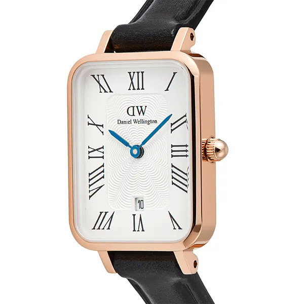 Đồng hồ Nữ Daniel Wellington Dây Da - DW00100862 Quadro Roman Numerals 20x26mm Màu Trắng - Vàng Hồng