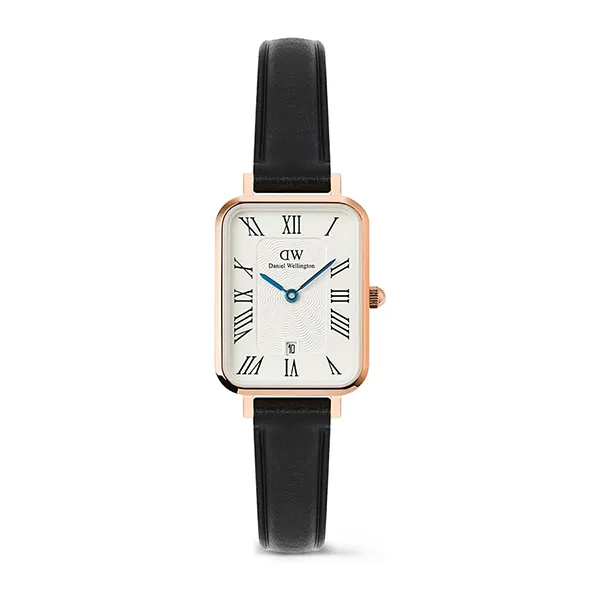 Đồng hồ Nữ Daniel Wellington Dây Da - DW00100862 Quadro Roman Numerals 20x26mm Màu Trắng - Vàng Hồng