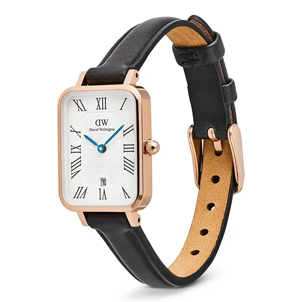 Đồng hồ Nữ Daniel Wellington Dây Da - DW00100862 Quadro Roman Numerals 20x26mm Màu Trắng - Vàng Hồng