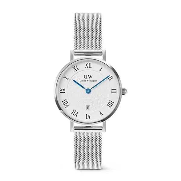 Đồng Hồ Nữ Daniel Wellington Dây Lưới - DW00100858 Petite Roman Numerals 28mm Màu Bạc