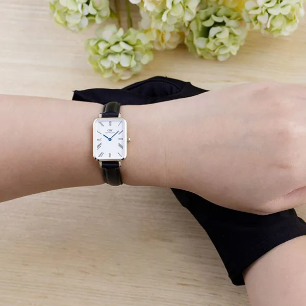 Đồng Hồ Nữ Daniel Wellington DW00100692 Quadro Roman Numerals Sheffield Màu Đen Trắng