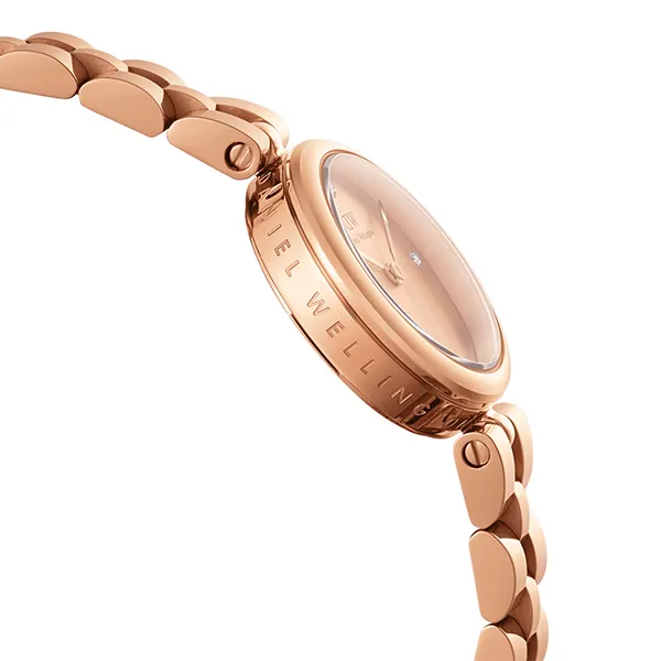 Đồng Hồ Nữ Daniel Wellington DW00100720 Elan Lumine 22 RG Unitone 22mm Màu Vàng Hồng