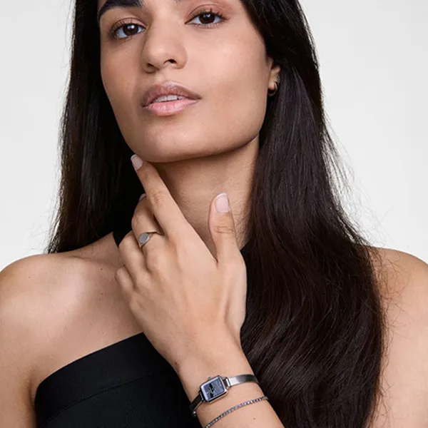 Đồng Hồ Nữ Daniel Wellington DW00100800 Quadro Mini Reflection Màu Bạc