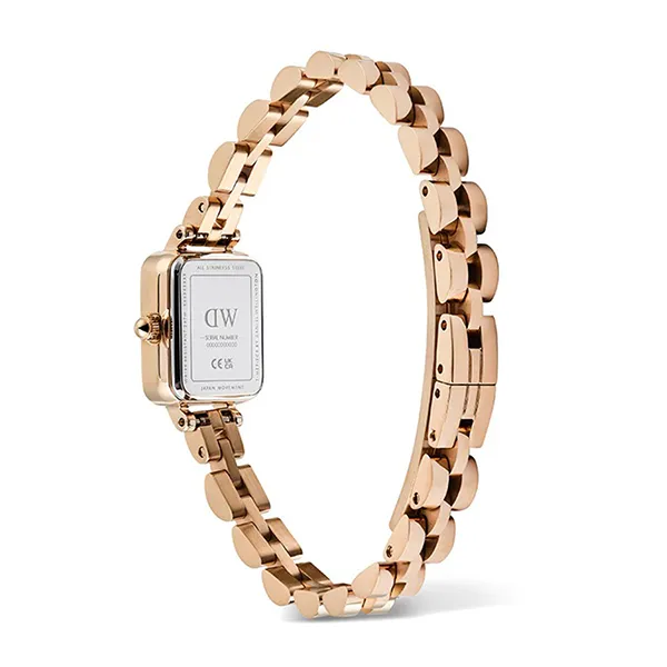 Đồng Hồ Nữ Daniel Wellington DW00100848 Quadro Mini Arch 3-link Màu Đen - Vàng Hồng