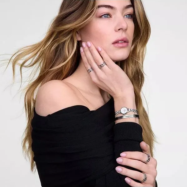 Đồng hồ Nữ Daniel Wellington DW00100853 Petite Mini Arch 3-link 19mm Màu Bạc Trắng